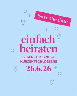 Einfach heiraten 2026 Save the date